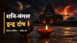 शनि मंगल द्वन्द्व दोष - लोहे और मिट्टी के दीप के साथ शनि-मंगल का आकाश